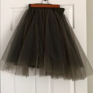 4/$20 Tulle Skirt S/M army green